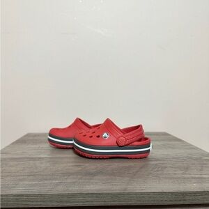 CROCS Red Slippers with Perforated Design